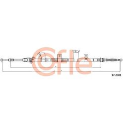 Ťažné lanko parkovacej brzdy COFLE 17.2301