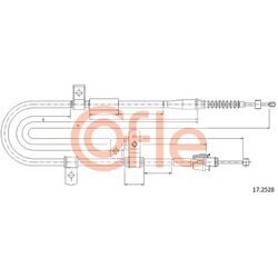 Ťažné lanko parkovacej brzdy COFLE 17.2528