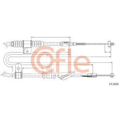 Ťažné lanko parkovacej brzdy COFLE 17.2555