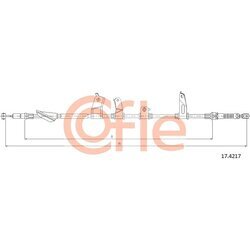 Ťažné lanko parkovacej brzdy COFLE 17.4217