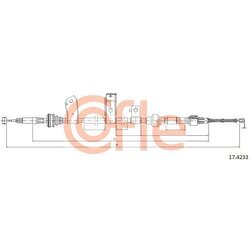 Ťažné lanko parkovacej brzdy COFLE 17.4233