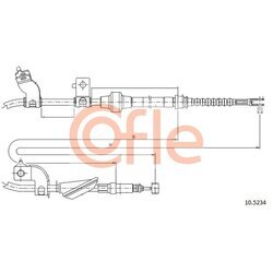 Ťažné lanko parkovacej brzdy COFLE 92.10.5234
