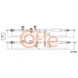 Ťažné lanko parkovacej brzdy COFLE 92.10.5384