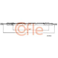 Ťažné lanko parkovacej brzdy COFLE 92.10.6022