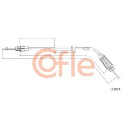 Ťažné lanko parkovacej brzdy COFLE 92.10.8073