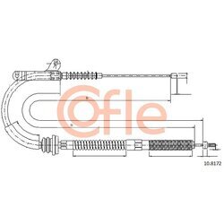 Ťažné lanko parkovacej brzdy COFLE 92.10.8172