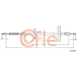Ťažné lanko parkovacej brzdy COFLE 92.10.8595