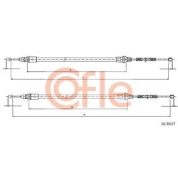 Ťažné lanko parkovacej brzdy COFLE 92.10.9337
