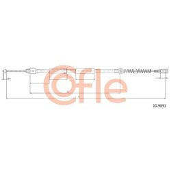 Ťažné lanko parkovacej brzdy COFLE 92.10.9891