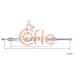 Ťažné lanko parkovacej brzdy COFLE 92.11.5577