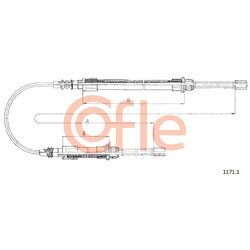 Ťažné lanko parkovacej brzdy COFLE 92.1171.1