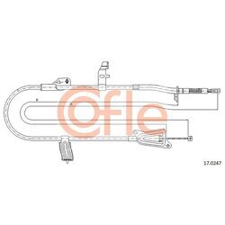 Ťažné lanko parkovacej brzdy COFLE 92.17.0247