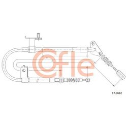 Ťažné lanko parkovacej brzdy COFLE 92.17.0682