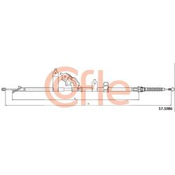 Ťažné lanko parkovacej brzdy COFLE 92.17.1086