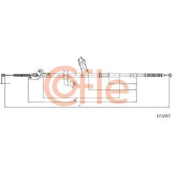 Ťažné lanko parkovacej brzdy COFLE 92.17.1557