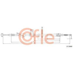 Ťažné lanko parkovacej brzdy COFLE 92.17.5049