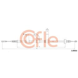 Ťažné lanko parkovacej brzdy COFLE 1.KI016