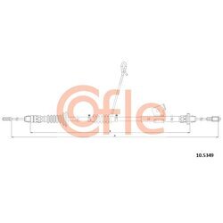Ťažné lanko parkovacej brzdy COFLE 10.5349