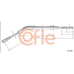 Ťažné lanko parkovacej brzdy COFLE 10.703
