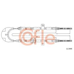 Ťažné lanko parkovacej brzdy COFLE 11.5444