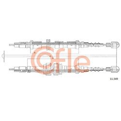 Ťažné lanko parkovacej brzdy COFLE 11.549