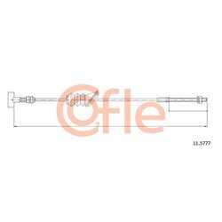 Ťažné lanko parkovacej brzdy COFLE 11.5777