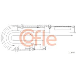 Ťažné lanko parkovacej brzdy COFLE 11.6683