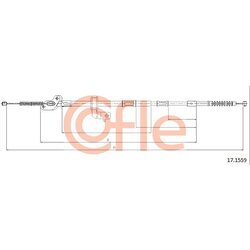 Ťažné lanko parkovacej brzdy COFLE 17.1559