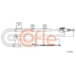 Ťažné lanko parkovacej brzdy COFLE 17.2561