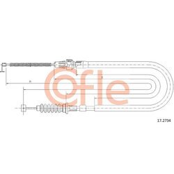 Ťažné lanko parkovacej brzdy COFLE 17.2734