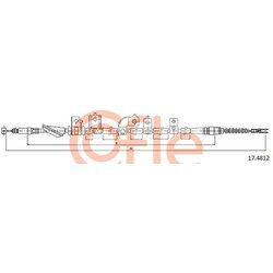 Ťažné lanko parkovacej brzdy COFLE 17.4812