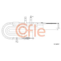 Ťažné lanko parkovacej brzdy COFLE 17.6057
