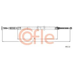 Ťažné lanko parkovacej brzdy COFLE 491.12