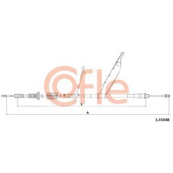 Ťažné lanko parkovacej brzdy COFLE 92.1.FD048