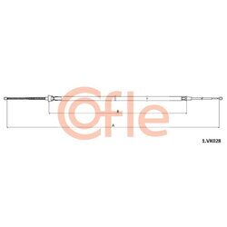 Ťažné lanko parkovacej brzdy COFLE 92.1.VK028