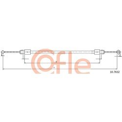 Ťažné lanko parkovacej brzdy COFLE 92.10.7632