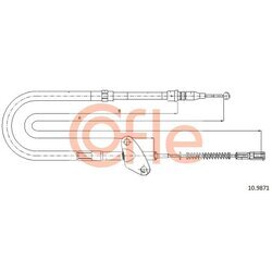 Ťažné lanko parkovacej brzdy COFLE 92.10.9871