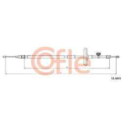 Ťažné lanko parkovacej brzdy COFLE 92.11.5833