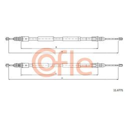 Ťažné lanko parkovacej brzdy COFLE 92.11.6771