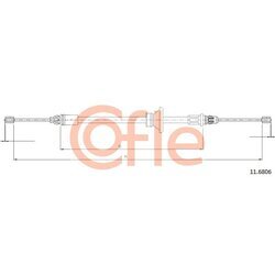 Ťažné lanko parkovacej brzdy COFLE 92.11.6806