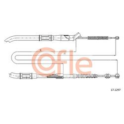 Ťažné lanko parkovacej brzdy COFLE 92.17.1297