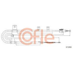 Ťažné lanko parkovacej brzdy COFLE 92.17.2563