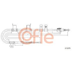 Ťažné lanko parkovacej brzdy COFLE 92.17.2575