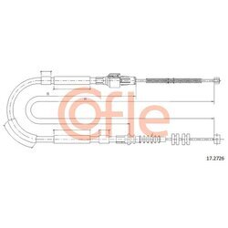 Ťažné lanko parkovacej brzdy COFLE 92.17.2726