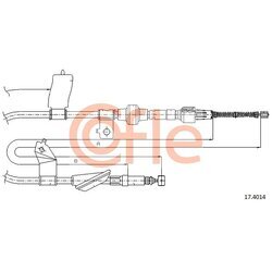 Ťažné lanko parkovacej brzdy COFLE 92.17.4014