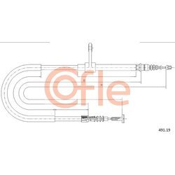 Ťažné lanko parkovacej brzdy COFLE 92.491.19