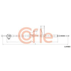 Ťažné lanko parkovacej brzdy COFLE 1.HY003