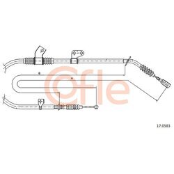 Ťažné lanko parkovacej brzdy COFLE 17.0583