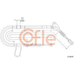 Ťažné lanko parkovacej brzdy COFLE 17.0679