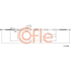 Ťažné lanko parkovacej brzdy COFLE 17.1560